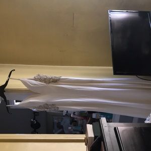 Floor length ivory dress